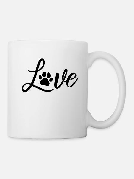 I love animals - Mug - white