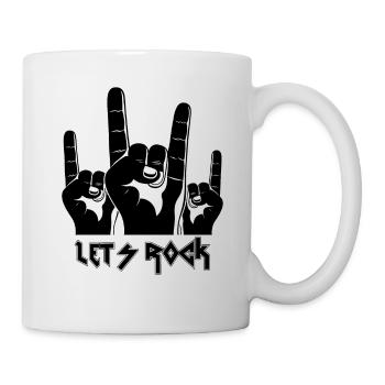 Let's Rock Devil's Greetings French Fries Fork Metalhand & - Mug - white - Right