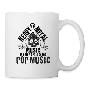 Heavy Metal Musik Fan Heavy Metal Gottes Entschuldigung - Tasse - Weiß - Rechts