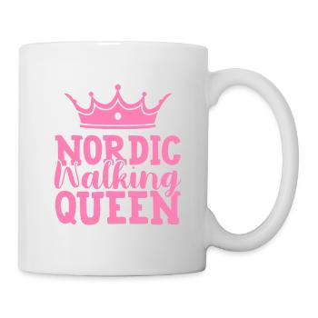 Nordic walking queen - Mug - white - Right