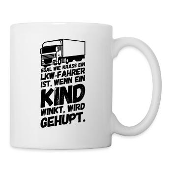 LKW Fahrer Truck Lastwagen Hupen II - Tasse - Weiß - Rechts