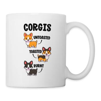 Corgi Shirt Funny Dog Lovers Gift Untoasted - Mug - white - Right