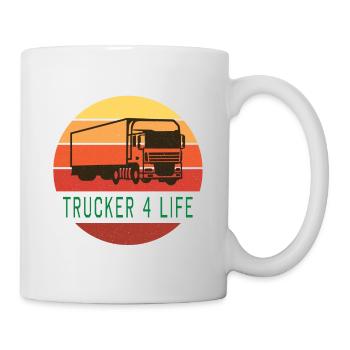 Camion chauffeur camion camion vintage - Mug blanc - blanc - Droite