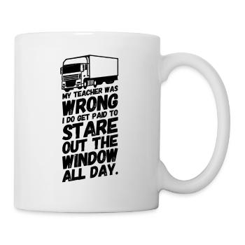 Truck Driver Truck Lorry School II - Mug - white - Right
