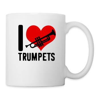 Trumpet Trumpets Trumpeter Heart - Mug - white - Right