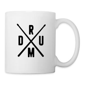 Schlagzeug Schlagzeuger Drum II - Tasse - Weiß - Rechts