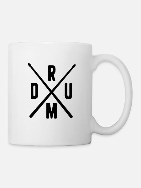 Schlagzeug Schlagzeuger Drum II - Tasse - Weiß