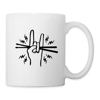 Batterie batteur main II - Mug blanc - blanc - Droite