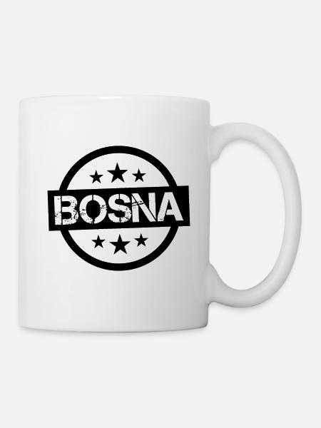 Bosnien Lustiger Bosna Spruch als Geschenk - Tasse - Weiß