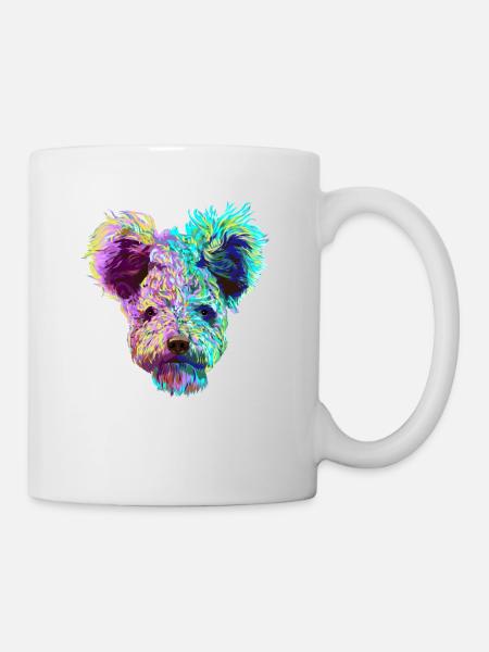 Splash Pumi Hund - Tasse - Weiß