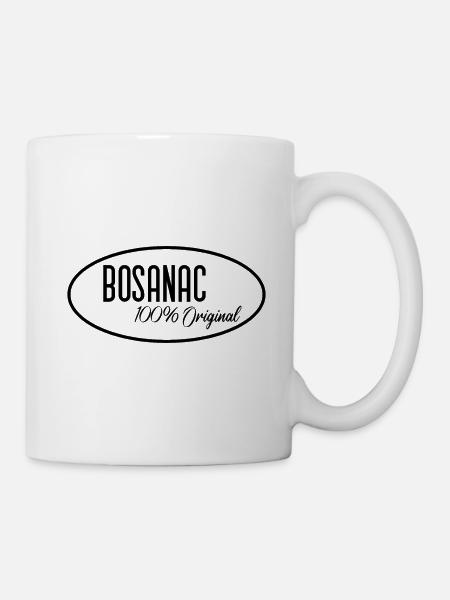 Bosnie drôle disant Bosna comme cadeau - Mug blanc - blanc