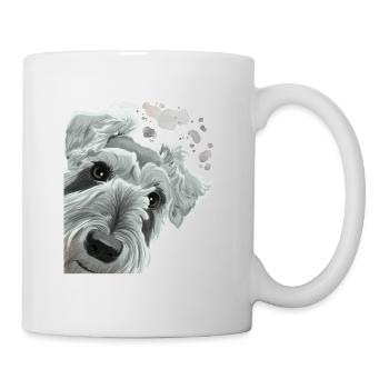 Chien museau curieux - Mug blanc - blanc - Droite