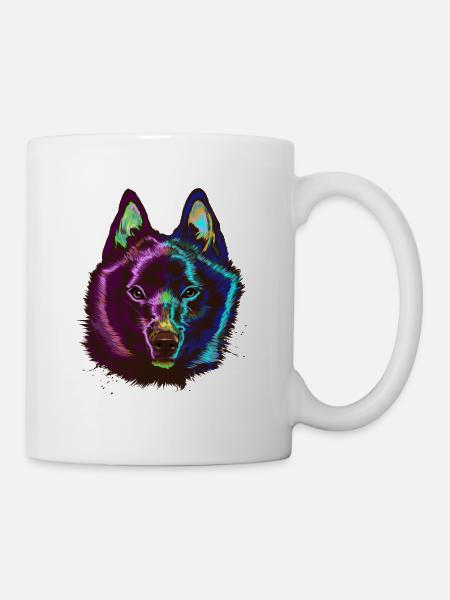 Splash Schipperke Hund - Tasse - Weiß