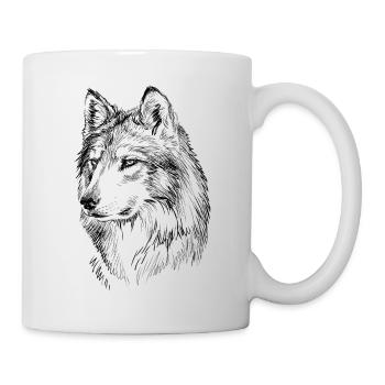 Wolf gift - Mug - white - Right