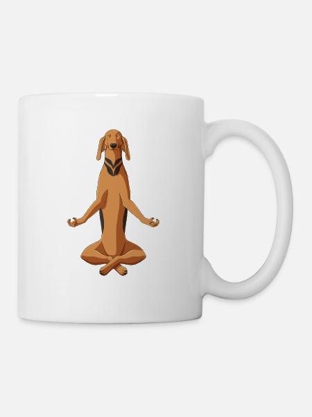 Meditierender Segugio Italiano Hund - Tasse - Weiß