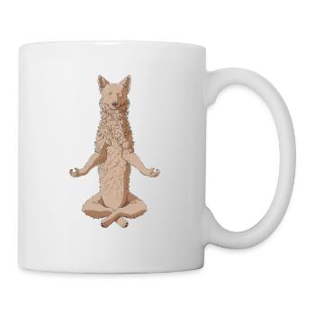 Chien Mudi méditant - Mug blanc - blanc - Droite