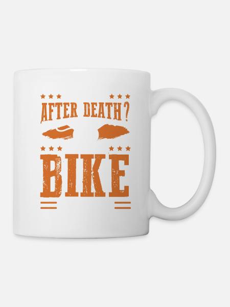 bike biker motorrad - Tasse - Weiß