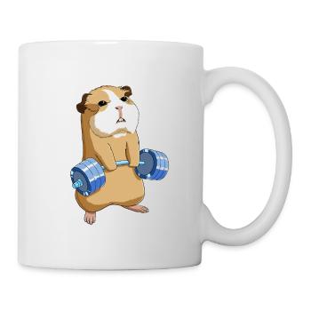 Kreuzheben Workout Meerschweinchen - Tasse - Weiß - Rechts