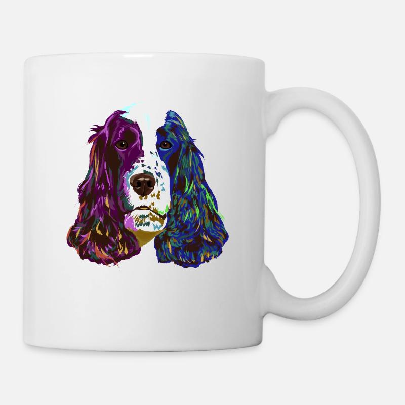 Splash English Cocker Spaniel chien - Mug blanc - blanc