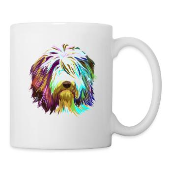 Splash Bearded Collie chien - Mug blanc - blanc - Droite