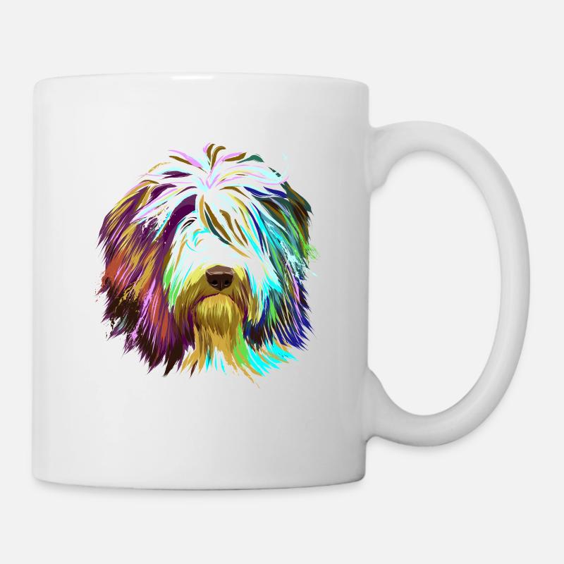 Splash Bearded Collie Hund - Tasse - Weiß