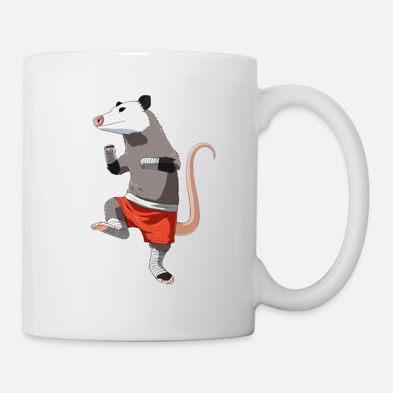 Muay Thai Opossum - Tasse - Weiß
