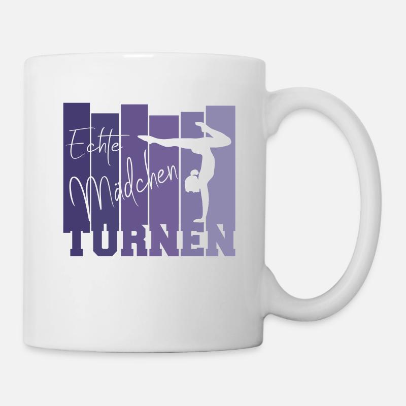 Echte Mädchen Turnen Geschenkidee für Turnerin - Tasse - Weiß