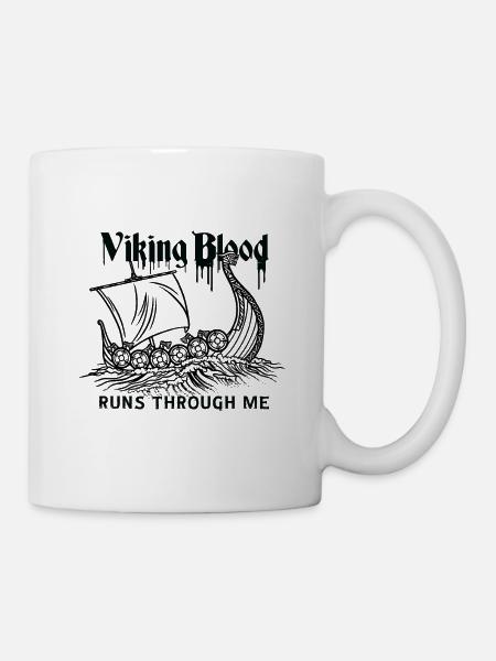 Viking Blood Runs through me, Vikings, Vikings - Mug blanc - blanc