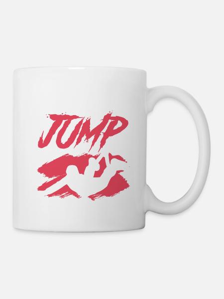 Bungee-jumping Sprung - Tasse - Weiß
