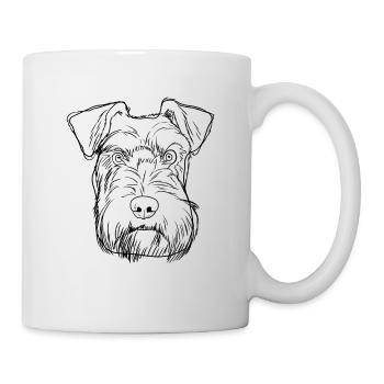 Schnauzer Hund - Tasse - Weiß - Rechts