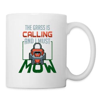 Lawn Mower Gardener Mowing Grass Gardening Gift - Mug - white - Right