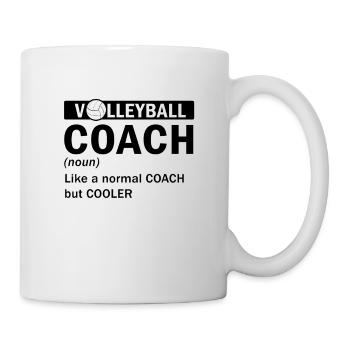 Volleyballtrainer Geschenke wie normaler Trainer aber - Tasse - Weiß - Rechts