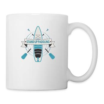 Stand up paddle SUP paddle - Mug blanc - blanc - Droite