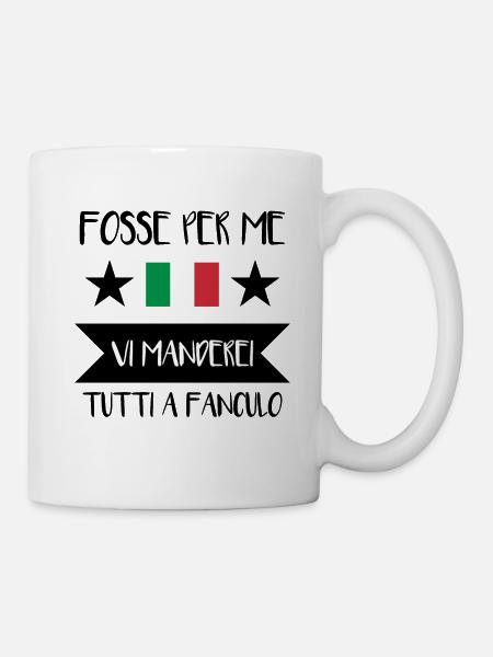 Vaffanculo italienischer Spruch ü Italien Geschenk - Mug blanc - blanc