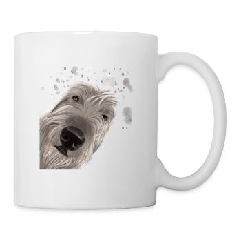Curious Irish Wolfhound Dog - Mug - white - Right
