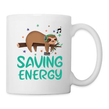 Lazy,sleeping sloth.Saving energy mode.Lazy days. - Mug - white - Right