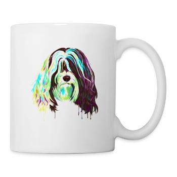 Splash Tibet Terrier Hund - Tasse - Weiß - Rechts