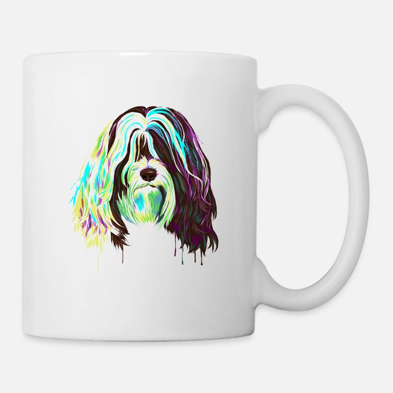 Splash Tibet Terrier chien - Mug blanc - blanc