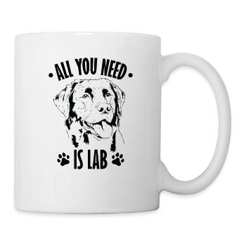 Tout ce dont vous avez besoin est Lab Labrador Dog - Mug blanc - blanc - Droite