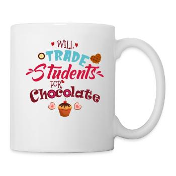 Échange d'étudiants contre un professeur de chocolat - Mug blanc - blanc - Droite