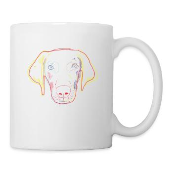 Bunter Weimaraner Hund - Tasse - Weiß - Rechts