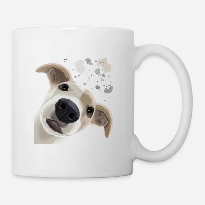 Chien Curieux Whippet - Mug blanc - blanc