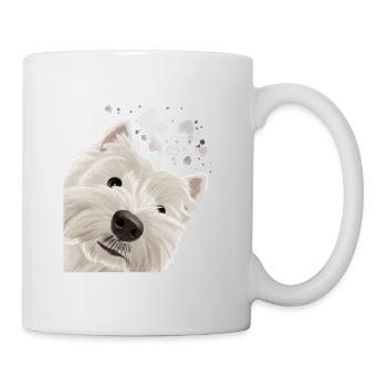Neugieriger West Highland White Terrier Hund - Tasse - Weiß - Rechts