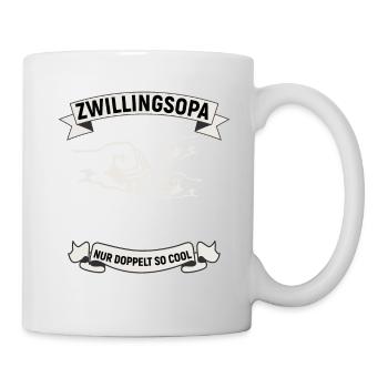 Zwillingsopa Opa Großvater Zwillinge Geburt Enkel - Tasse - Weiß - Rechts