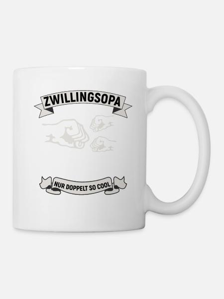 Zwillingsopa Opa Großvater Zwillinge Geburt Enkel - Tasse - Weiß