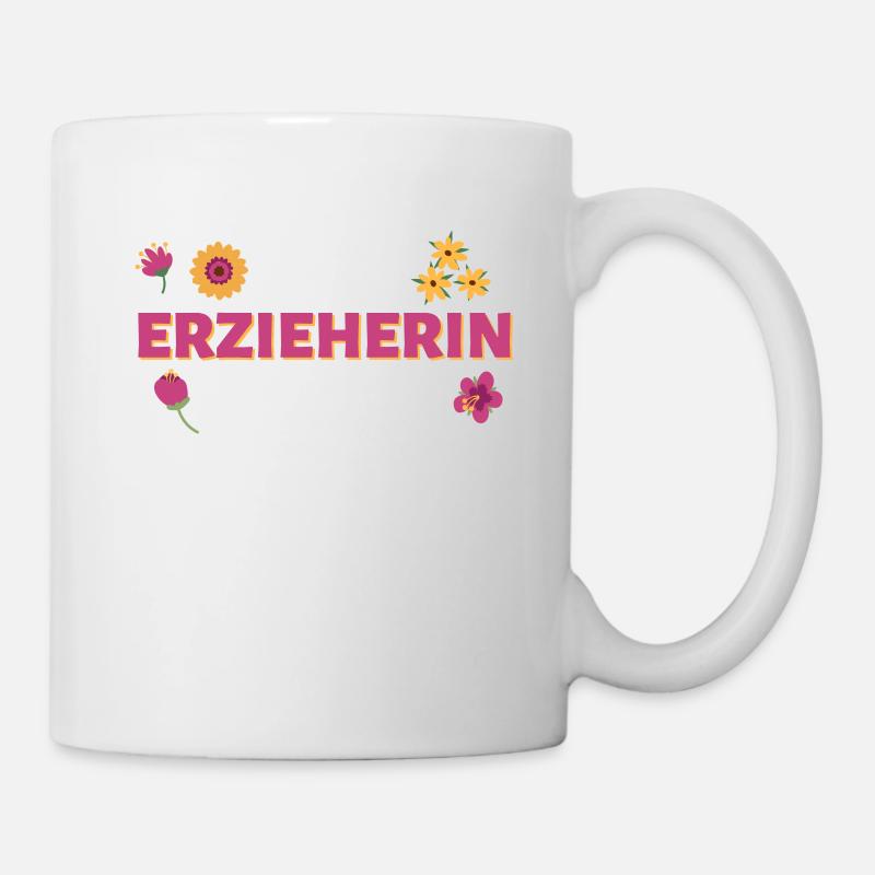 Ich bin Erzieherin ich darf das - Tasse - Weiß