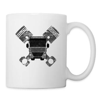 Lastwagenfahrer Lustiges Lastwagen Geschenk Spruch - Tasse - Weiß - Rechts