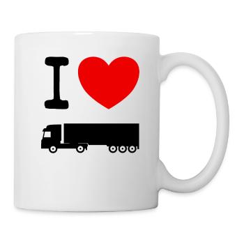 Lastwagenfahrer Lustiges Lastwagen Geschenk Spruch - Tasse - Weiß - Rechts