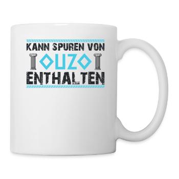 Kann spuren von Ouzo enthalten Griechenland Saufen - Tasse - Weiß - Rechts