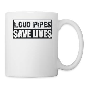 Tuning Loud Pipes save lives Motorcycle Biker Turbo - Mug - white - Right